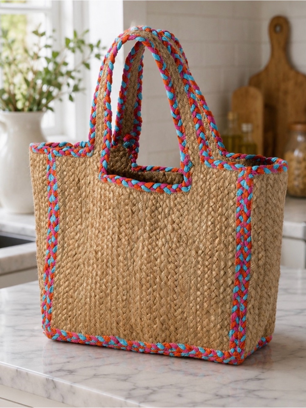 Shiraleah - Liv Tote 100% woven jute- natural bag - Picture 5 of 6